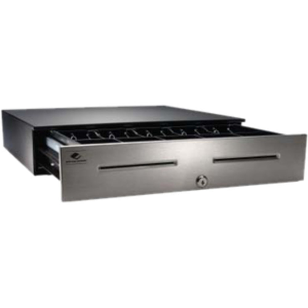 apg Legend Cash Drawer - USD 5 Bill - 5 Coin - 2 Media Slot - Stainless Steel, Steel - Black - 4.2in Height x 18in Width x 16.7in Depth