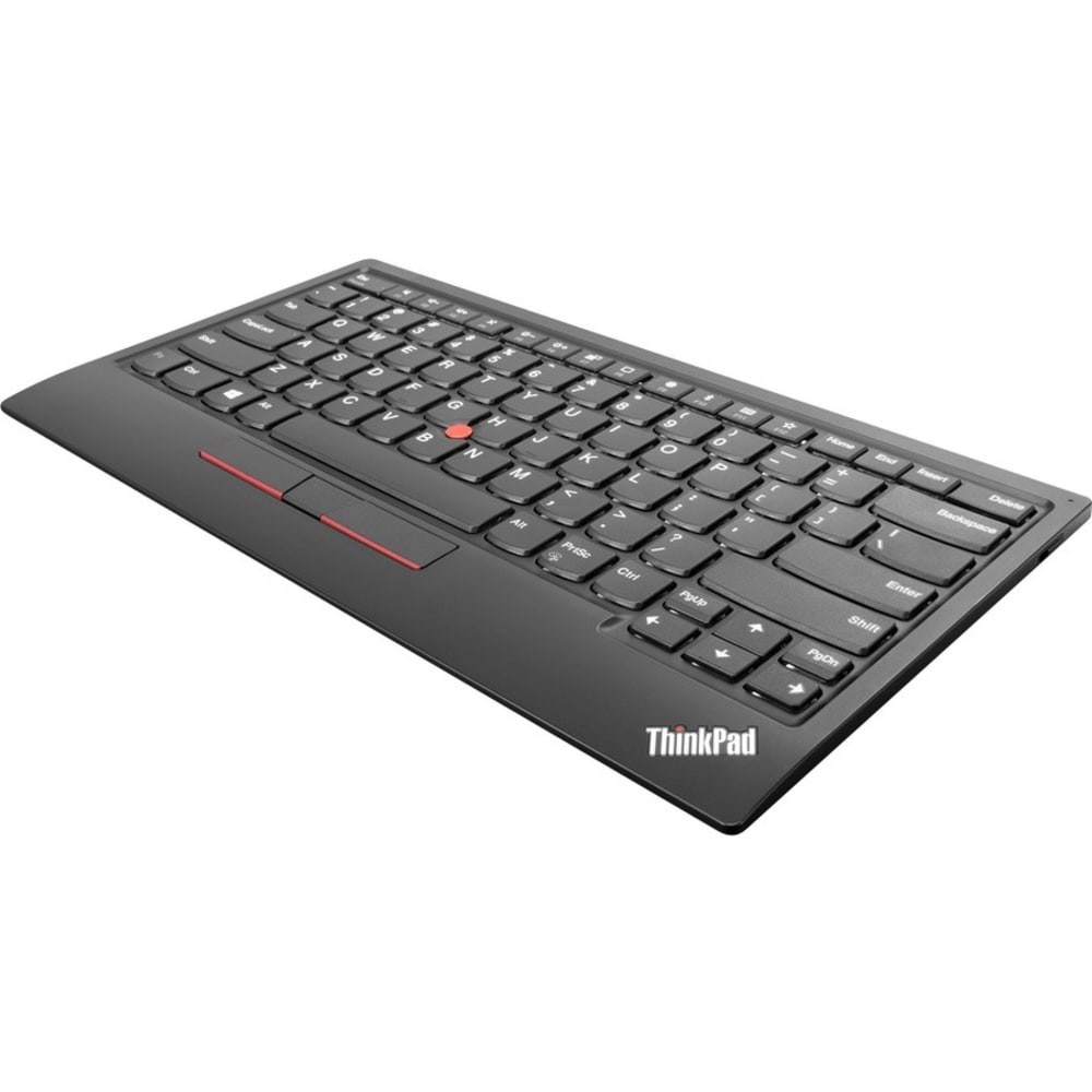 Lenovo ThinkPad TrackPoint Keyboard II (US English) - Wired/Wireless Connectivity - Bluetooth - 2.40 GHz - USB Type A Interface - English (US) - Notebook - Trackpoint - Windows, Android, PC - Black