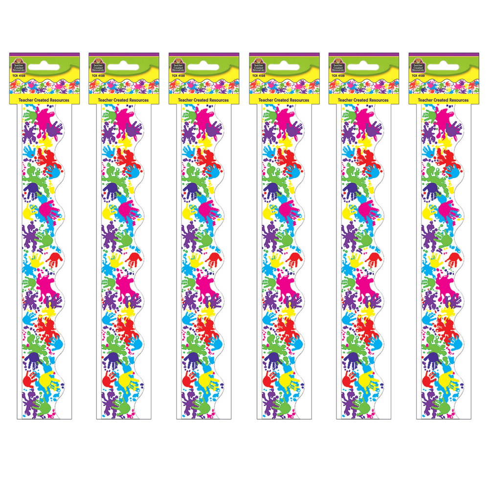 Teacher Created Resources Border Trim, Helping Hands, 35ft Per Pack, Set Of 6 Packs