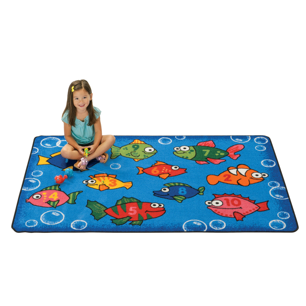 Carpets for Kids KID$Value Rugs Something Fishy Activity Rug, 4ft x 6ft , Blue