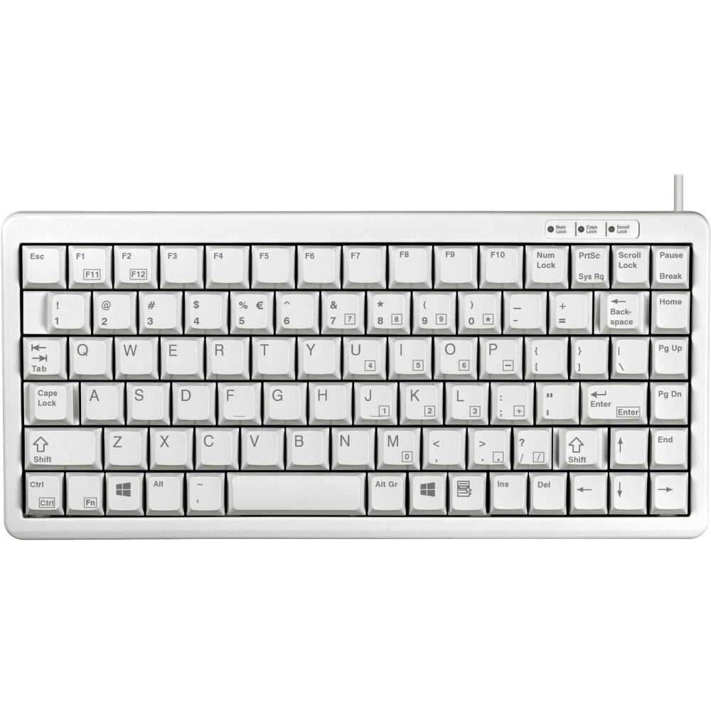 CHERRY G84-4100 Compact Keyboard - Keyboard - PS/2, USB - English - light gray