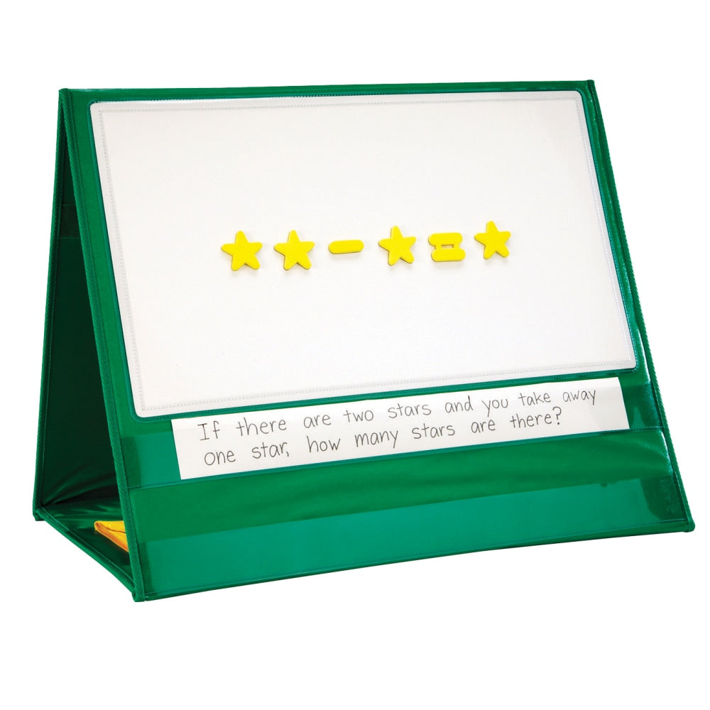 Learning Resources Magnetic Demonstration Double-Sided Tabletop Pocket Chart, 20in x 24in, Green, Grade 1 - Grade 4