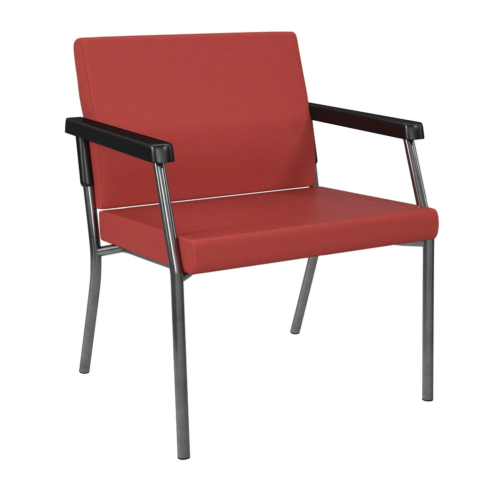 Office Star Worksmart Bariatric Big & Tall Guest Chair, Lipstick/Gunmetal Gray