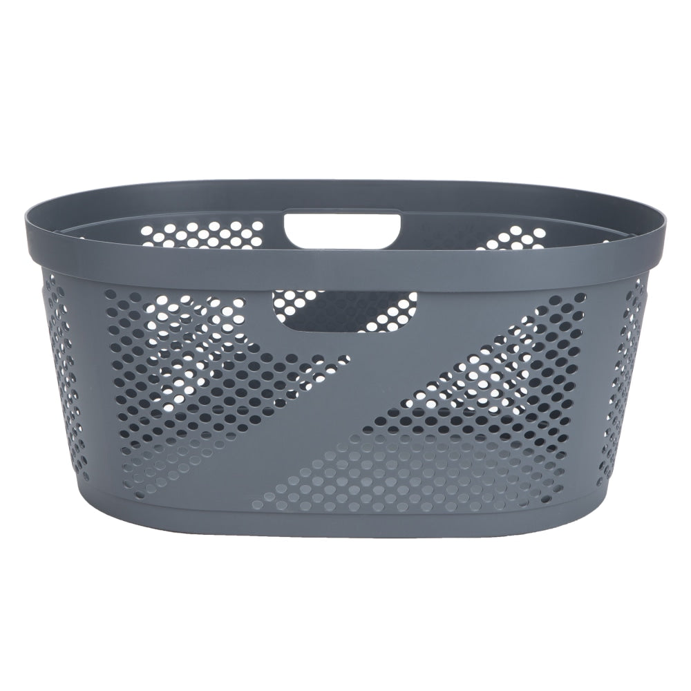 Mind Reader 40L Laundry Basket Clothes Hamper, 23inL x 14.5inW x 10.5inH, Grey