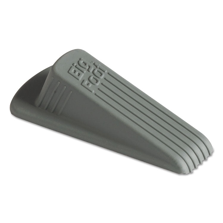 Big Foot Doorstop, No-Slip Rubber, 2.25w X 4.75d X 1.25h, Gray, 12/Box