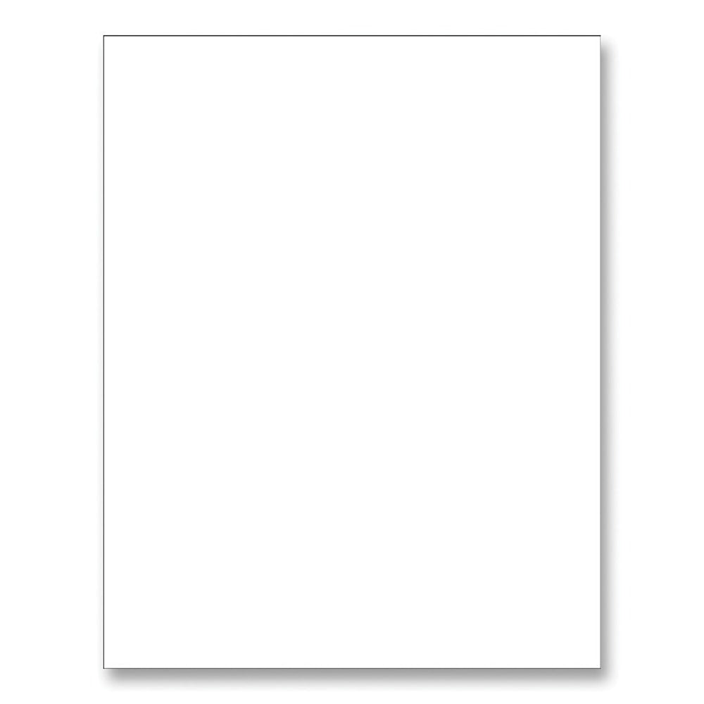 Pacon Peacock Vertical Railroad Board, 28in x 22in, 4-Ply, White, Carton Of 50 Sheets