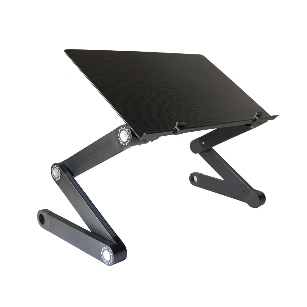 Uncaged Ergonomics WorkEZ Professional Adjustable Height Tilt Ergonomic Aluminum Laptop Stand Lap Desk - An incredible ergonomic laptop stand that cools laptops and makes computing more comfortable everywhere - at a desk, in bed, on the couch.