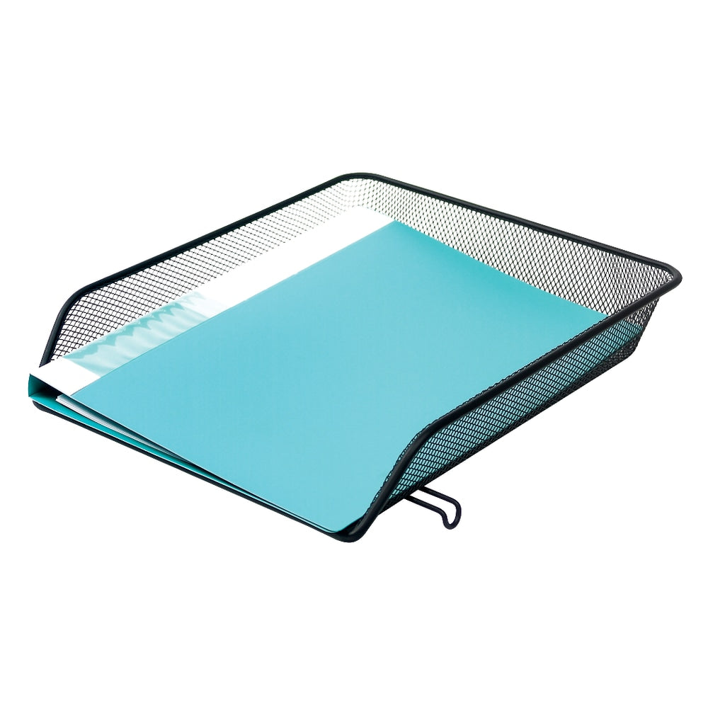 Office Depot Brand Mesh Front-Load Letter Tray, Black