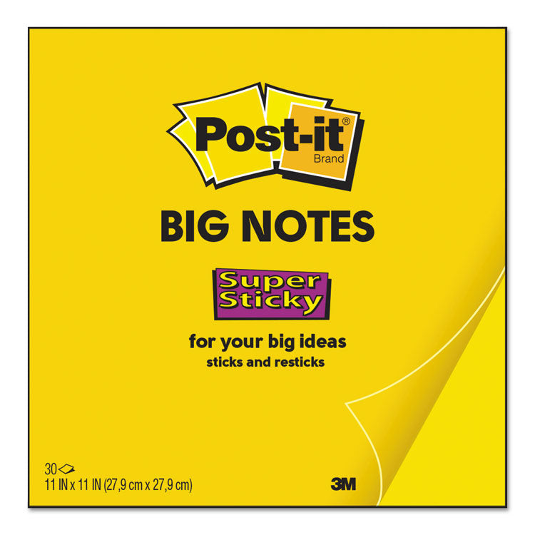 Big Notes, Unruled, 11 x 11, Yellow, 30 Sheets