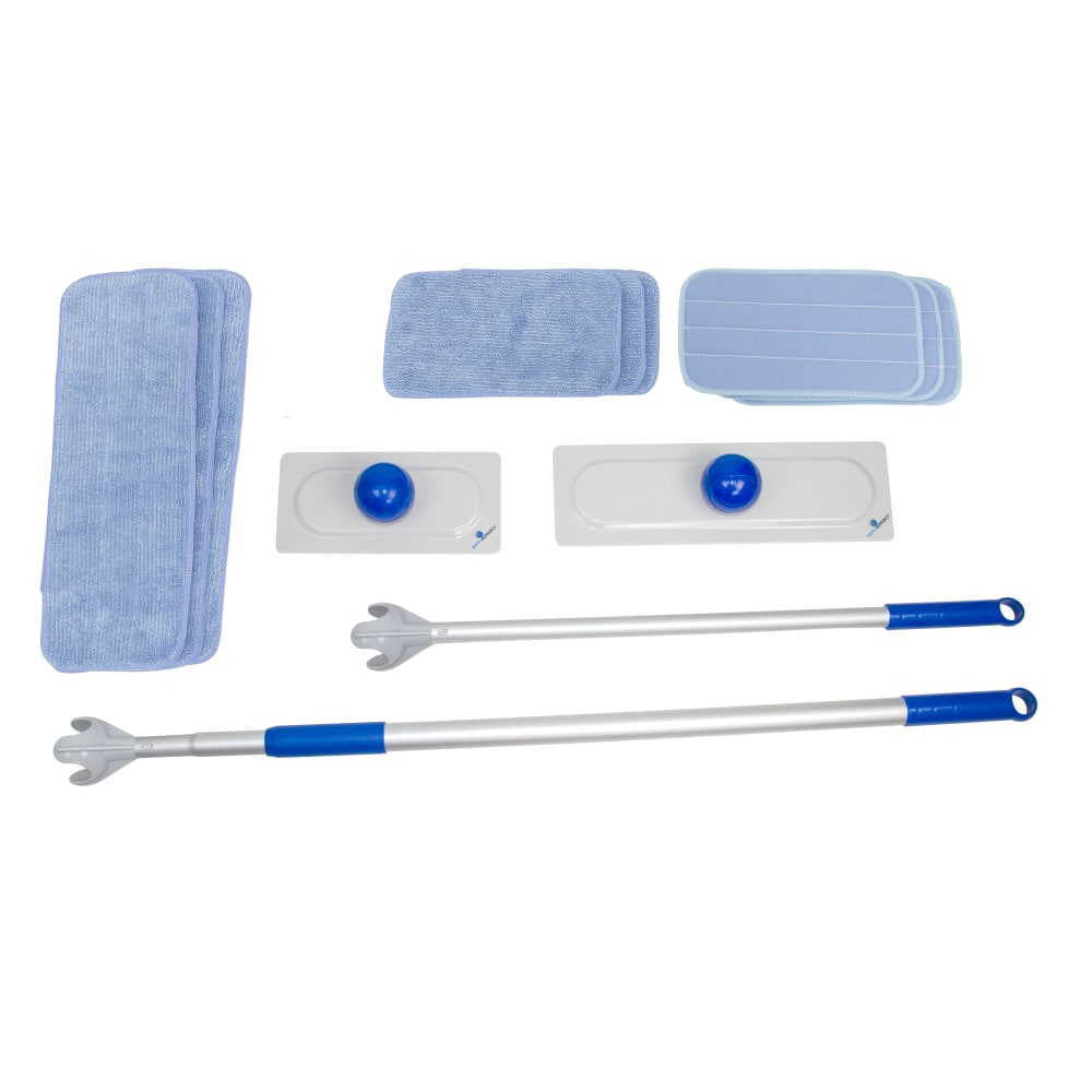 Hospeco SPHERGO Cleaning System Starter Kit, 6inW x 62inL, White/Blue