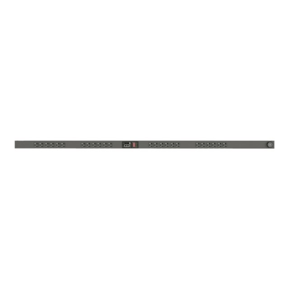 Geist Switched Outlet Level Monitoring EC MNU3EGB0-24S203-2ST5A0A10-S - Power distribution unit (rack-mountable) - AC 120 V - 1.9 kW - Ethernet 10/100 - input: NEMA 5-20P - output connectors: 24 (NEMA 5-20R) - 0U - 10 ft cord - black powder coat