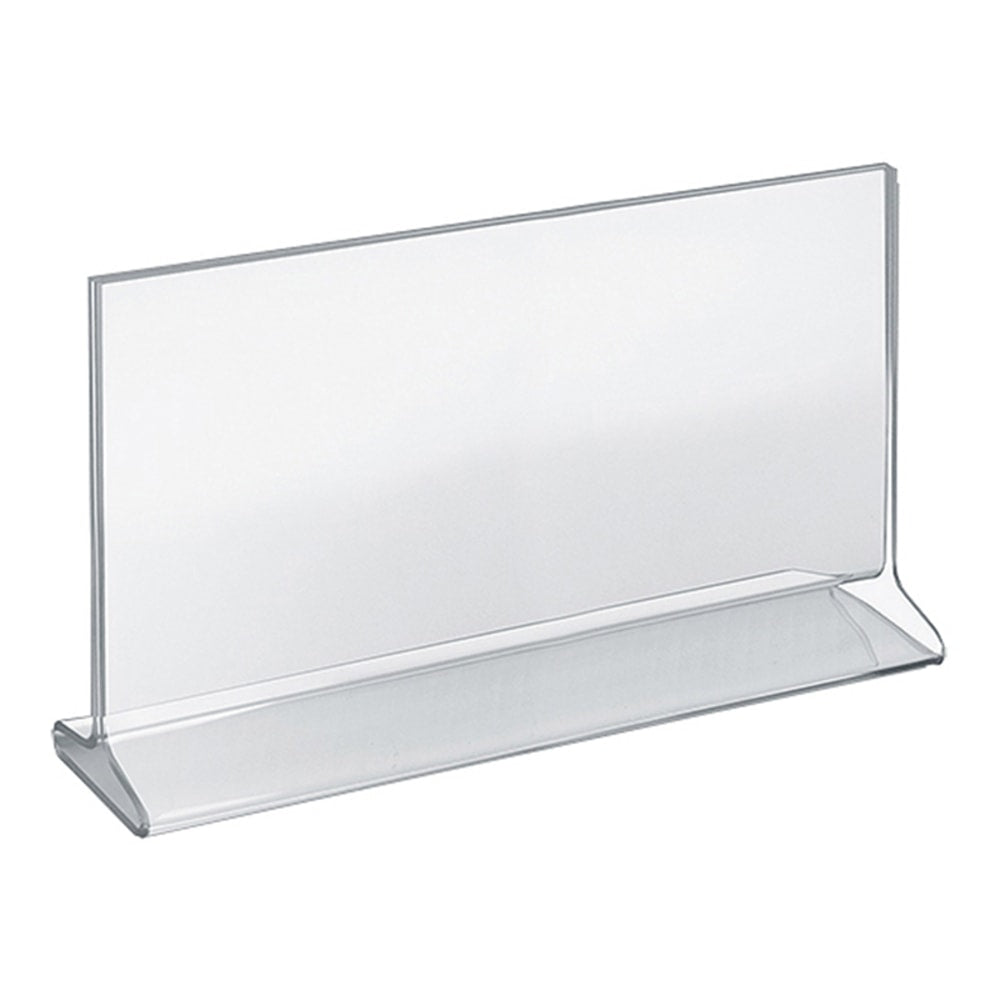 Azar Displays Top-Load 2-Sided Acrylic Horizontal Sign Holders, 7in x 11in, Clear, Pack Of 10