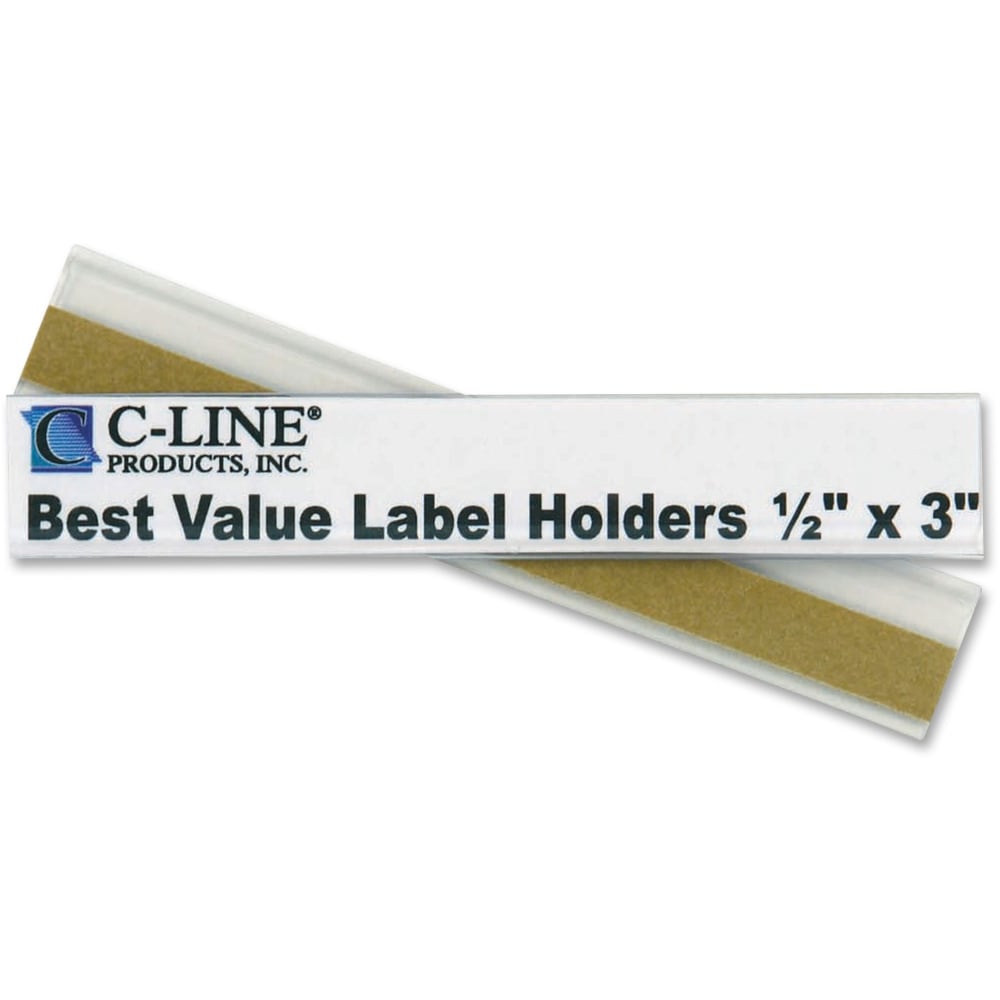 C-Line 87607 Removable Adhesive Label Holder - 0.5in x 3in - 50 / Pack"