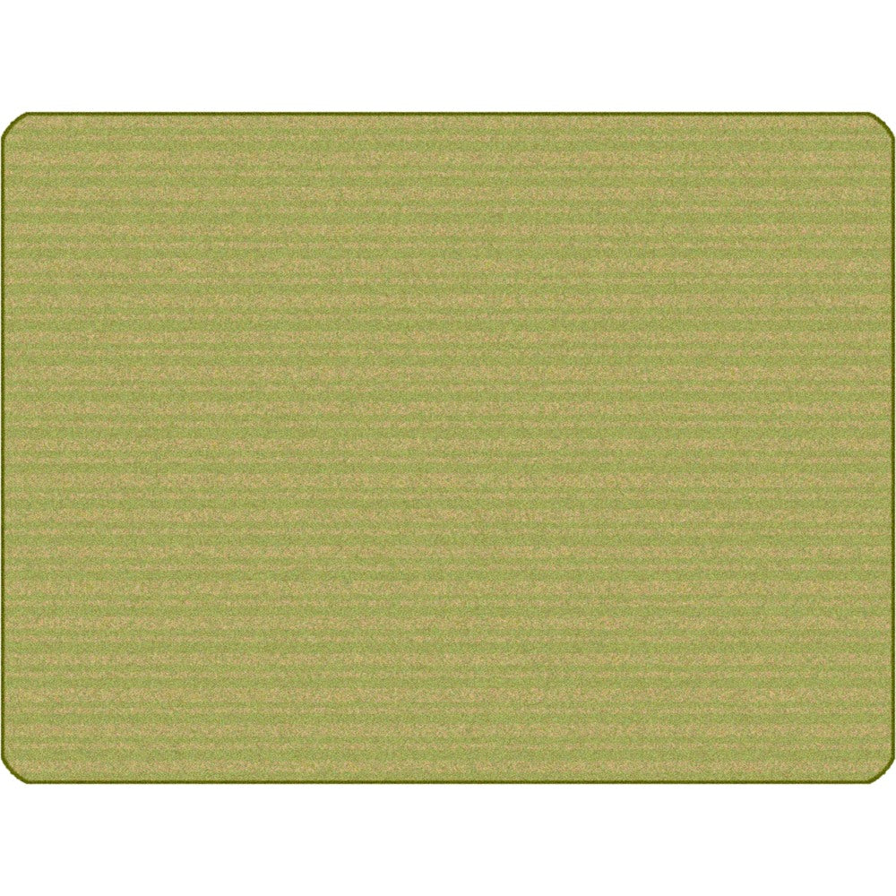 Carpets for Kids KIDSoft Subtle Stripes Solid Tonal Rug, 6ftx9ft, Green/Tan