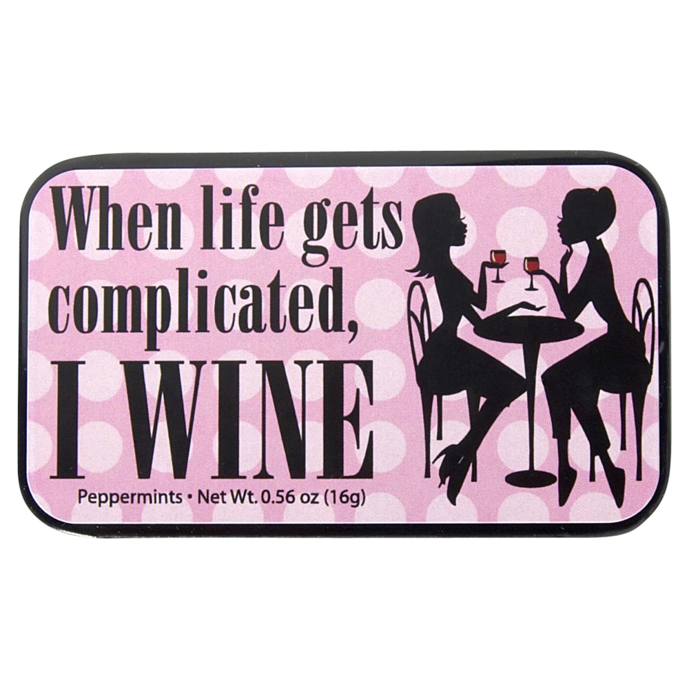 AmuseMints Sugar-Free Mints, I Wine, 0.56 Oz, Pack Of 24