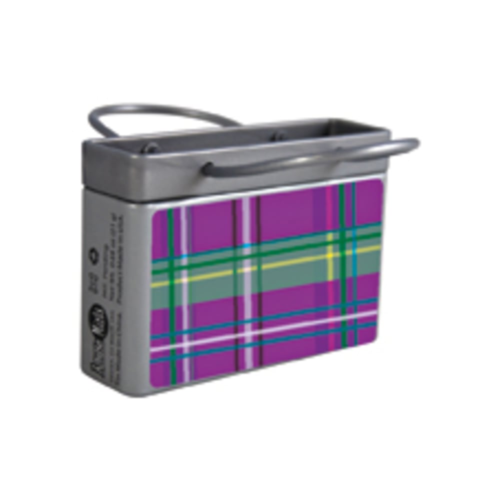 AmuseMints Mint Candy Shopping Bag Tins, Purple Plaid, 0.68 Oz, Pack Of 24