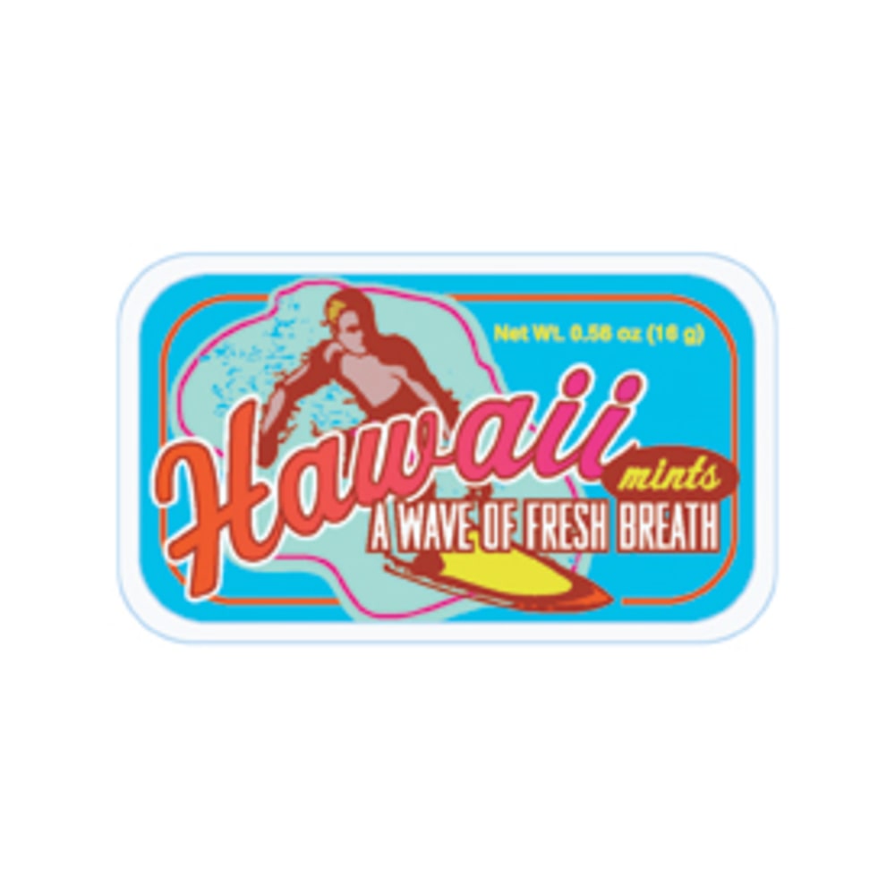 AmuseMints Destination Mint Candy, Hawaii Surfer, 0.56 Oz Tin, Pack Of 24