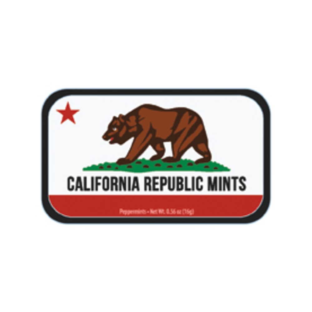AmuseMints Destination Mint Candy, California Republic Bear, 0.56 Oz, Pack Of 24