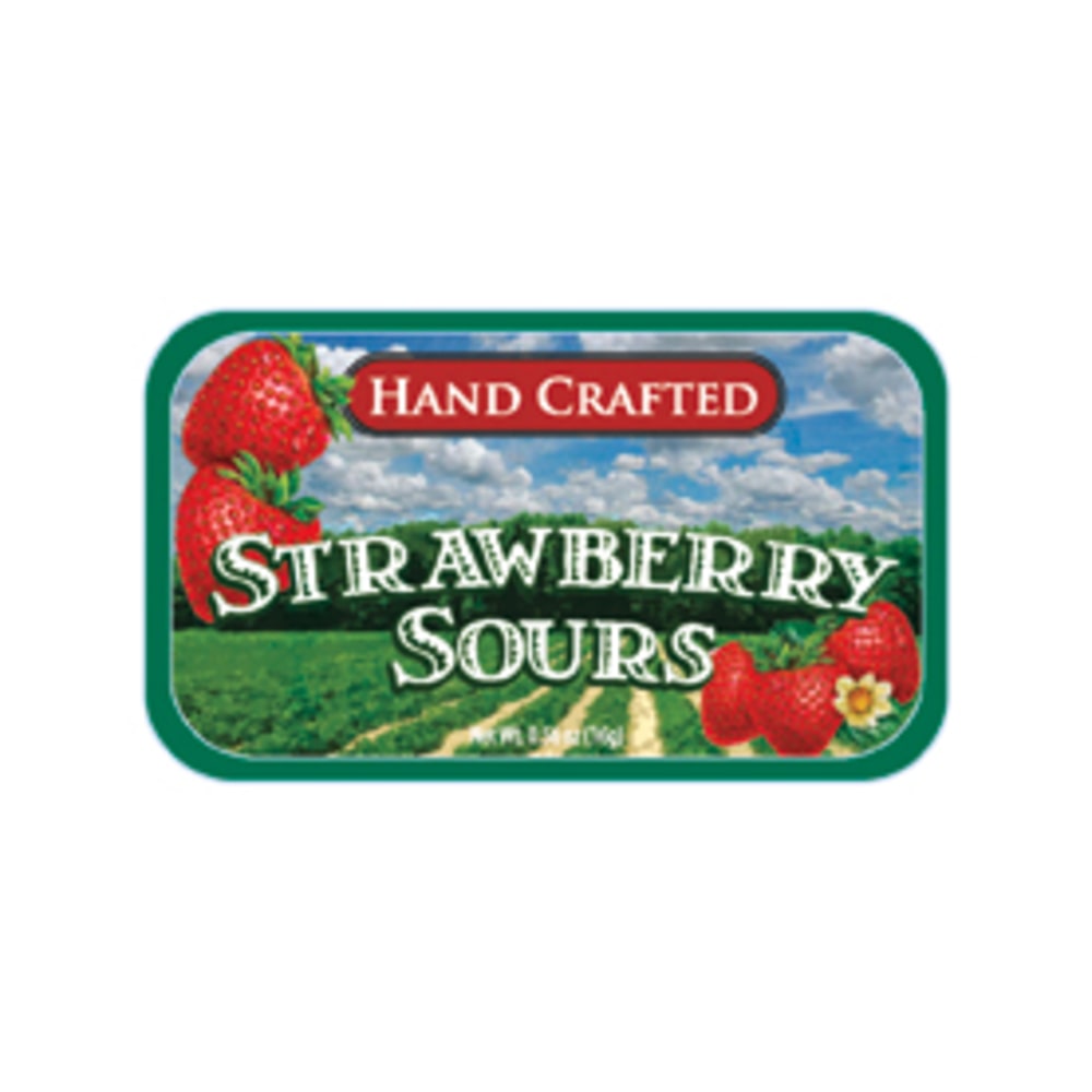 AmuseMints Fruit Sours, Strawberry, 0.56 Oz, Pack Of 24