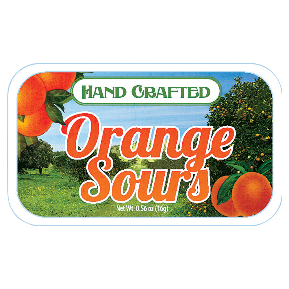 AmuseMints Fruit Sours, Orange, 0.56 Oz, Pack Of 24