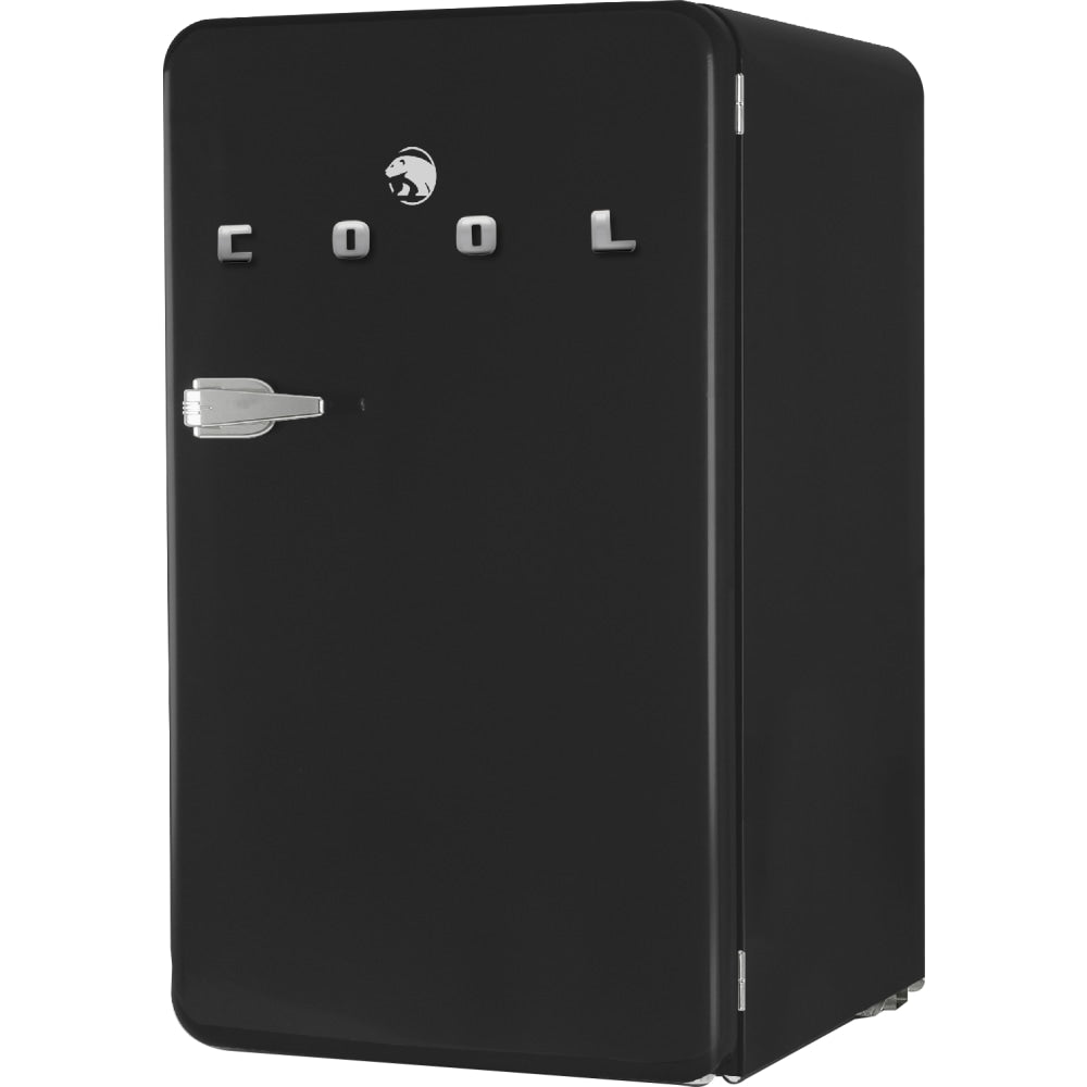Commercial Cool Retro 3.2 Cu. Ft. Refrigerator With Freezer, Black