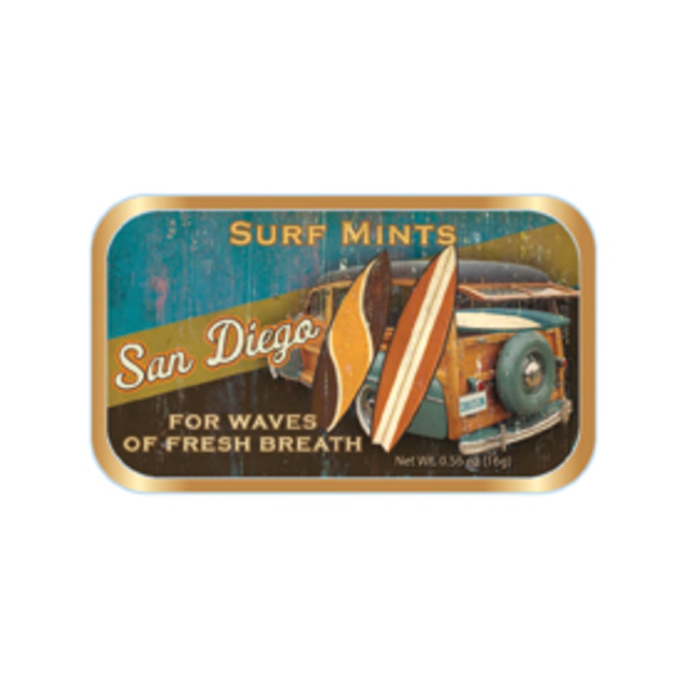 AmuseMints Destination Mint Candy, Beach Surf San Diego, 0.56 Oz, Pack Of 24