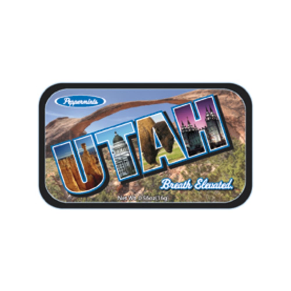 AmuseMints Destination Mint Candy, Utah State, 0.56 Oz, Pack Of 24