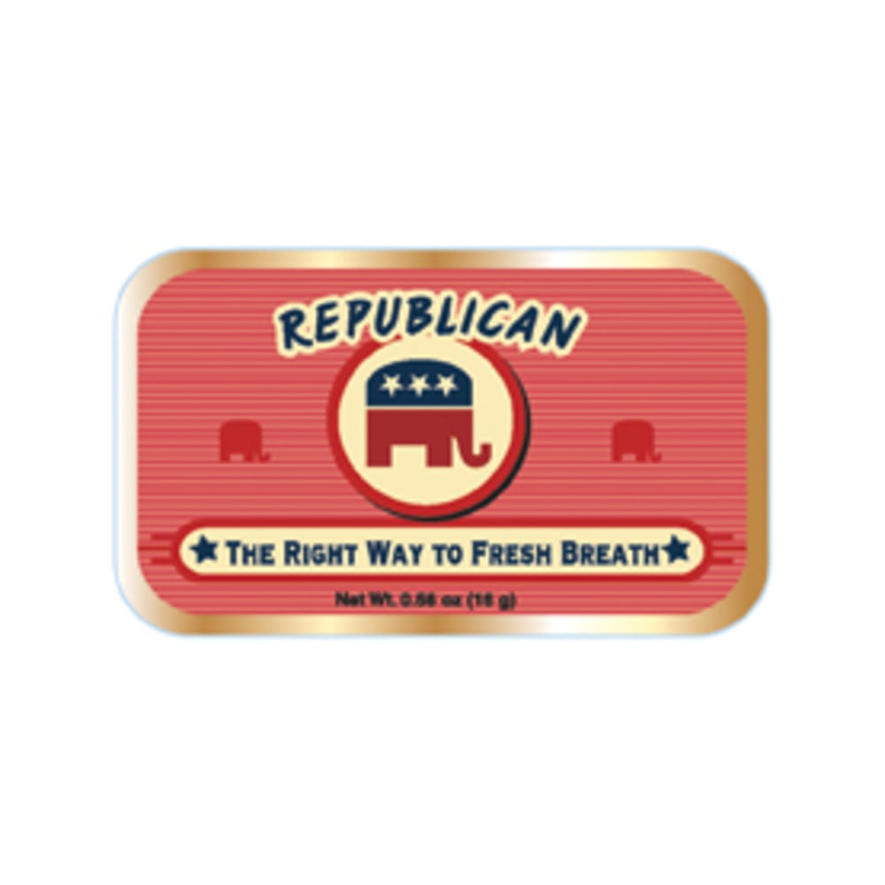AmuseMints Sugar-Free Mints, Republican, 0.56 Oz, Pack Of 24