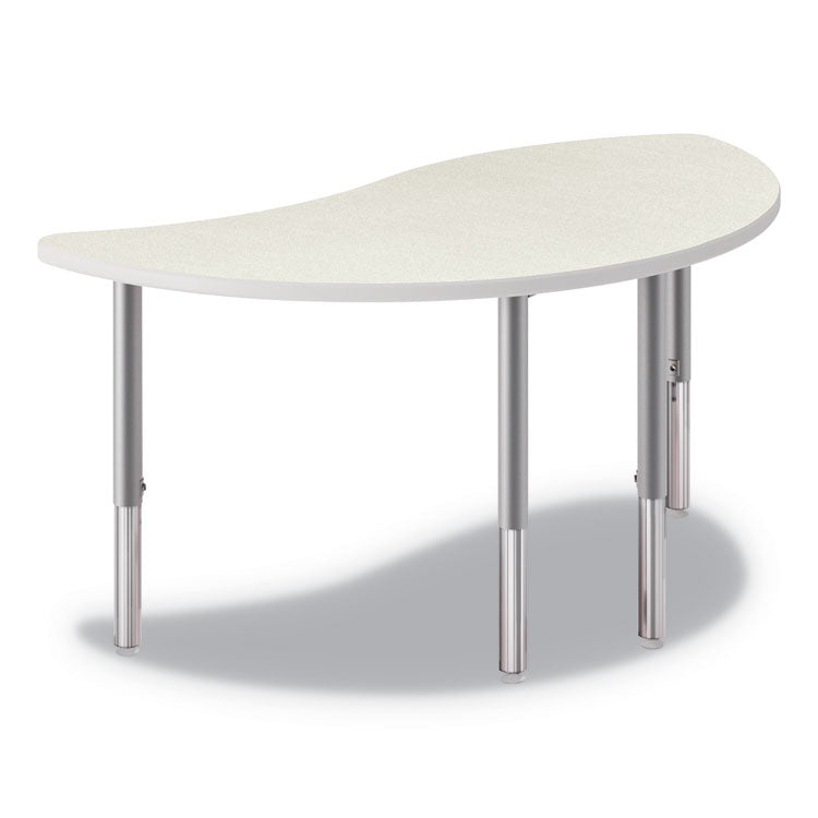 Build Wisp Shape Table Top, 54w X 30d, Silver Mesh