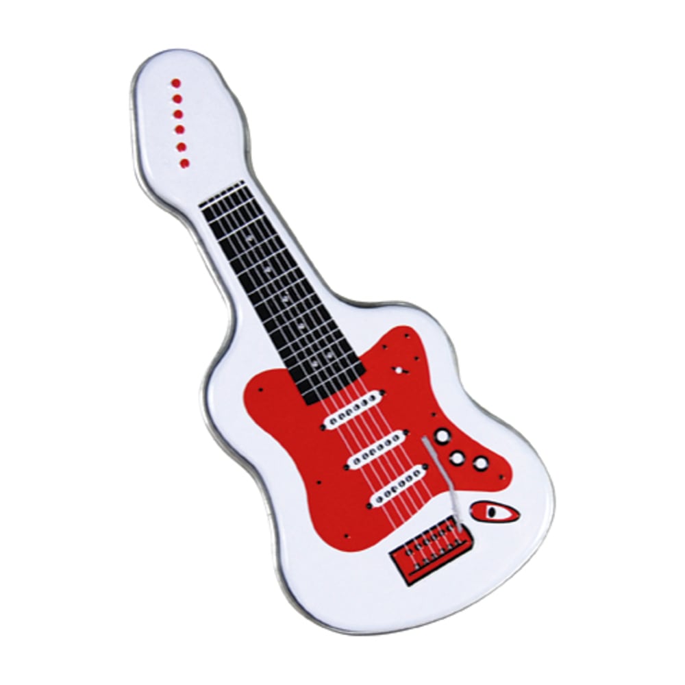AmuseMints Sugar-Free Mints, Electric Guitar Tin, White/Red, Pack Of 24
