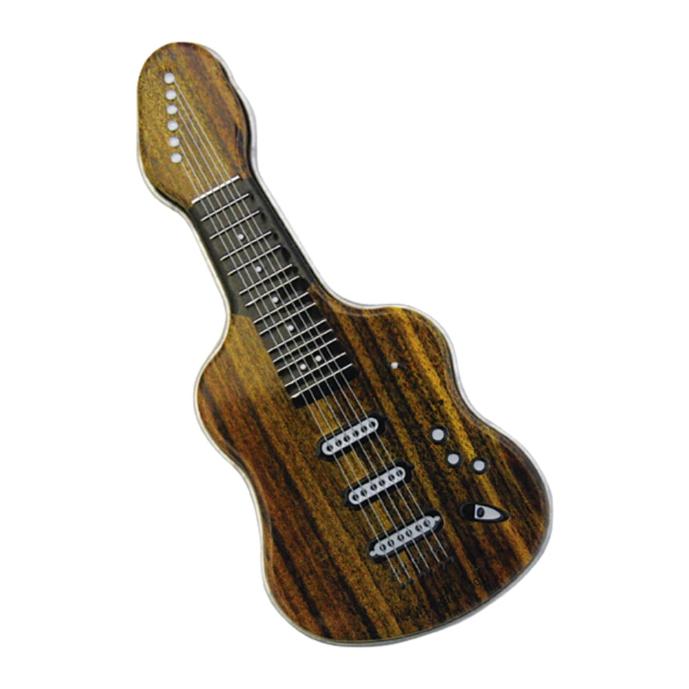 AmuseMints Sugar-Free Mints, Electric Guitar Tin, Wood Grain, Pack Of 24