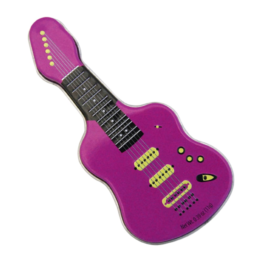 AmuseMints Sugar-Free Mints, Electric Guitar Tin, Purple, Pack Of 24