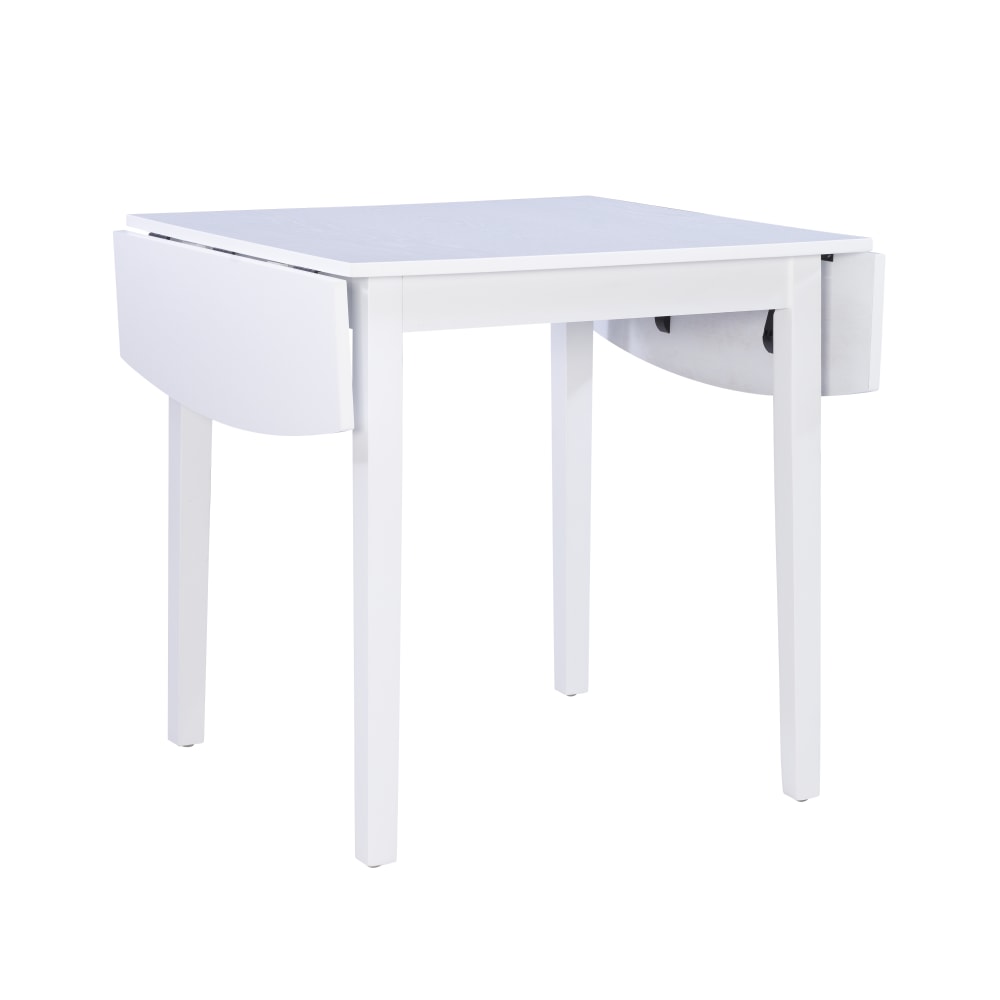 Linon Thames Drop Leaf Table, 30inH x 48inW x 30inD, White