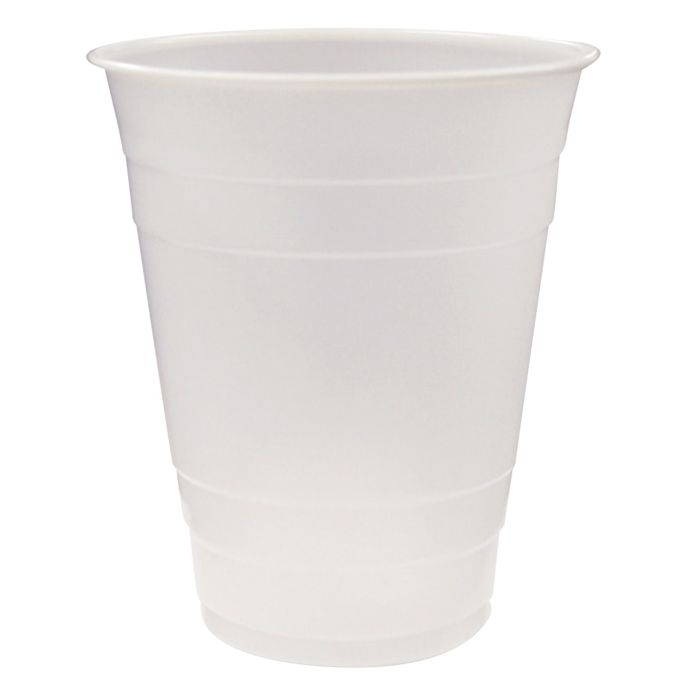 Pactiv Translucent Plastic Cups, 16 Oz, Clear, 80 Cups Per Pack, Carton Of 12 Packs