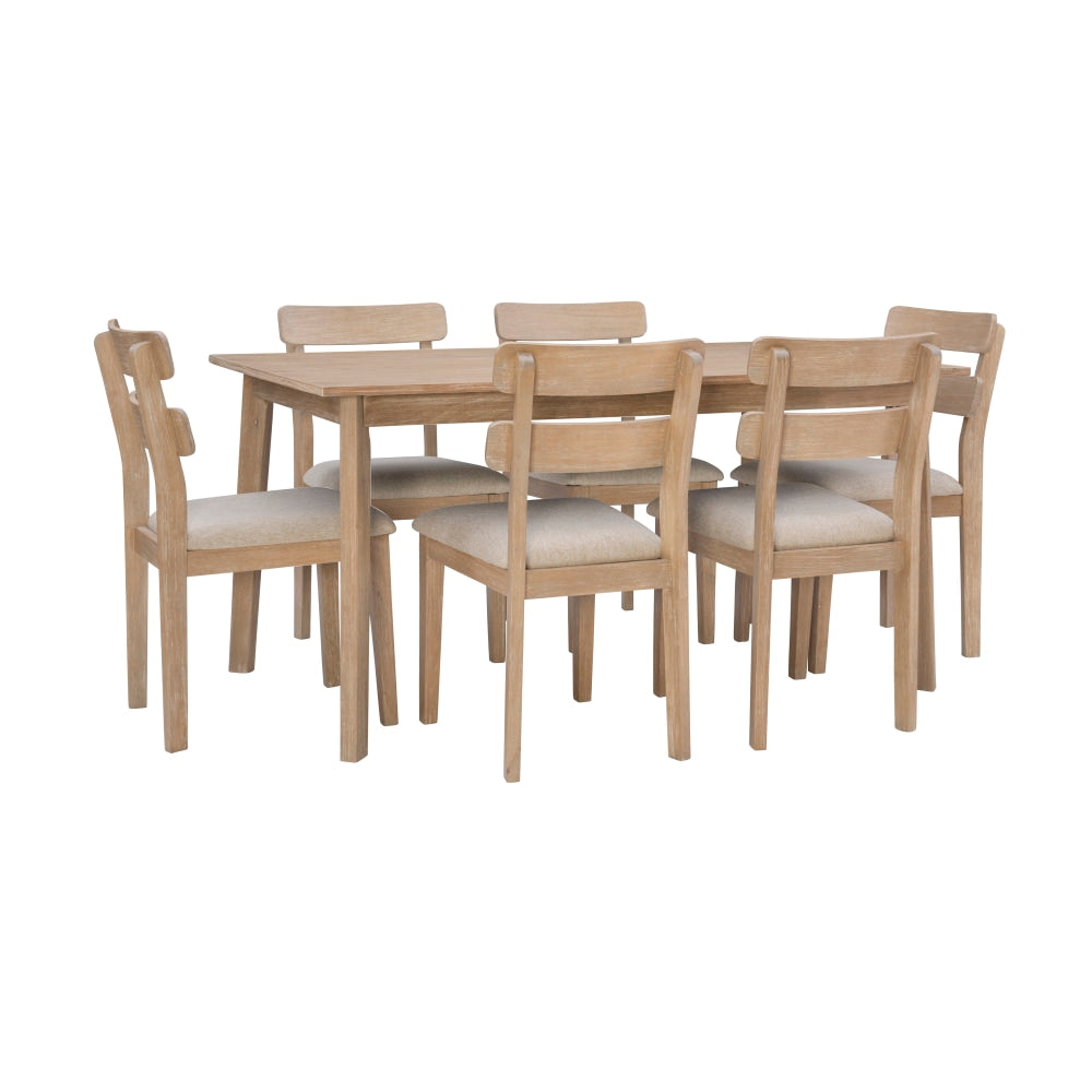 Powell Delavan 7-Piece Dining Set, Gray/Natural