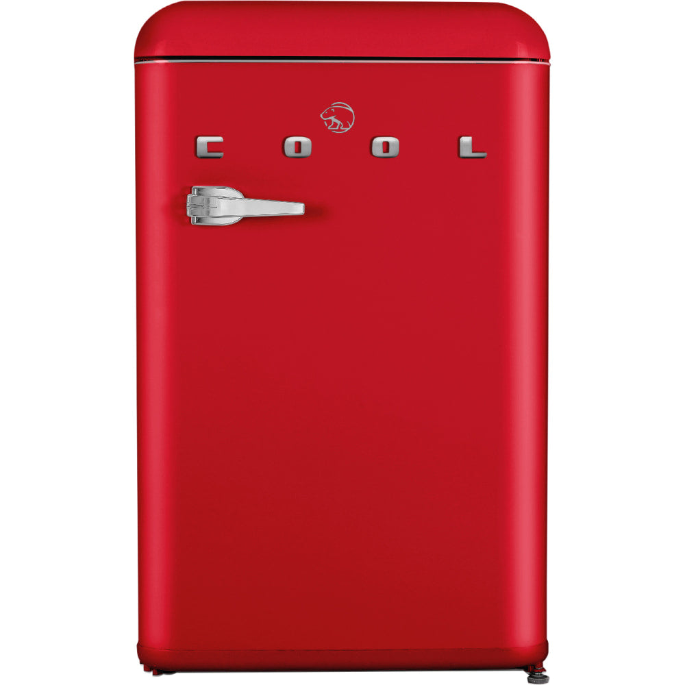 Commercial Cool Retro 4.4 Cu. Ft. Mini Refrigerator With 2 Slide-Out Glass Shelves, Red