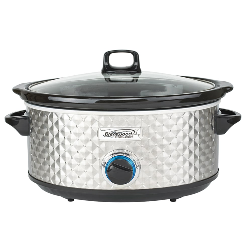 Brentwood Select 7-Quart Slow Cooker, Silver