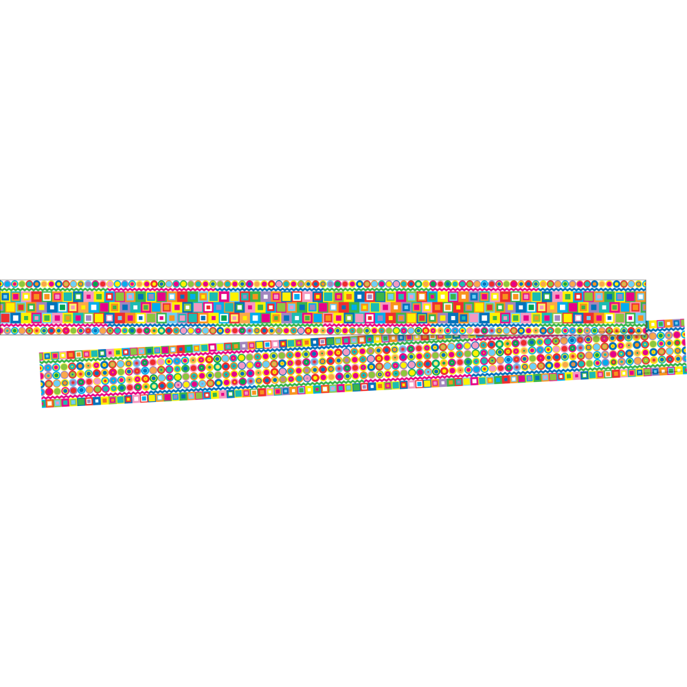 Barker Creek Double-Sided Borders, 3in x 35in, Retro, 12 Strips Per Pack, Set Of 2 Packs
