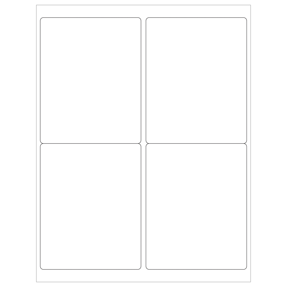 Tape Logic Removable Laser Labels, LL267, Rectangle, 4in x 5in, White, Case Of 400
