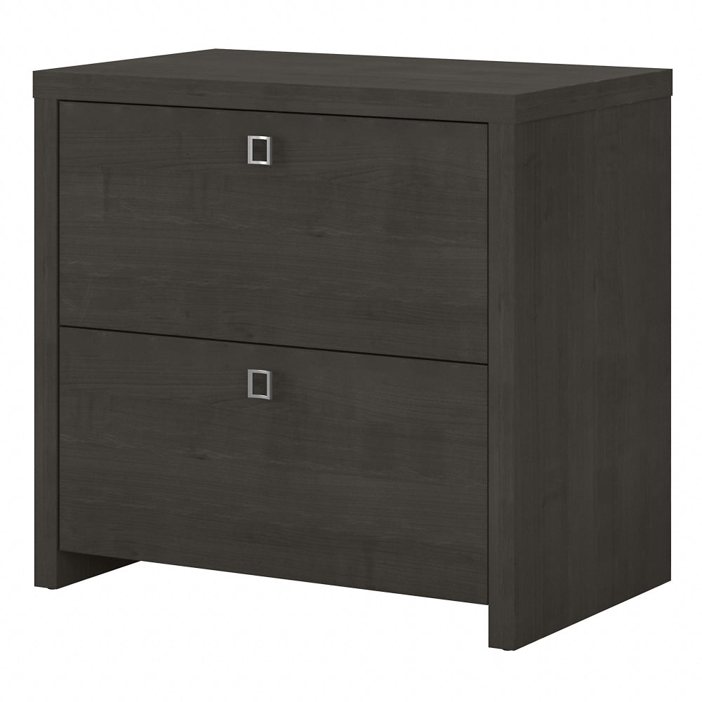 Bush Business Furniture Echo 31-5/8inW x 20inD Lateral 2-Drawer File Cabinet, Charcoal Maple, Standard Delivery