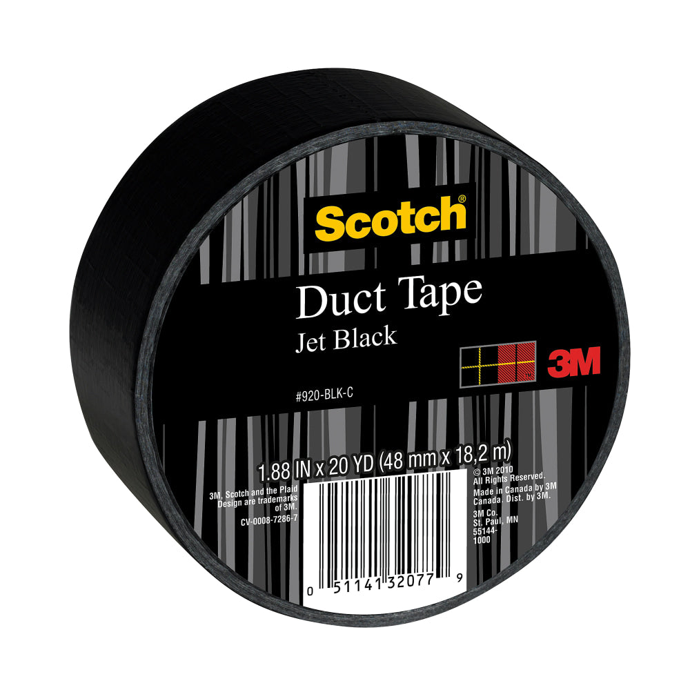 Scotch Colored Duct Tape, 1 7/8in x 20 Yd., Black