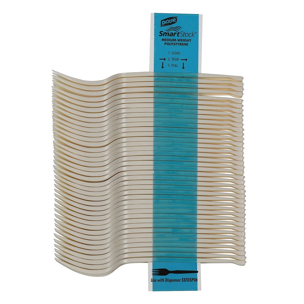 Dixie SmartStock Bio-Blend Cutlery, Forks, Beige, Box Of 960