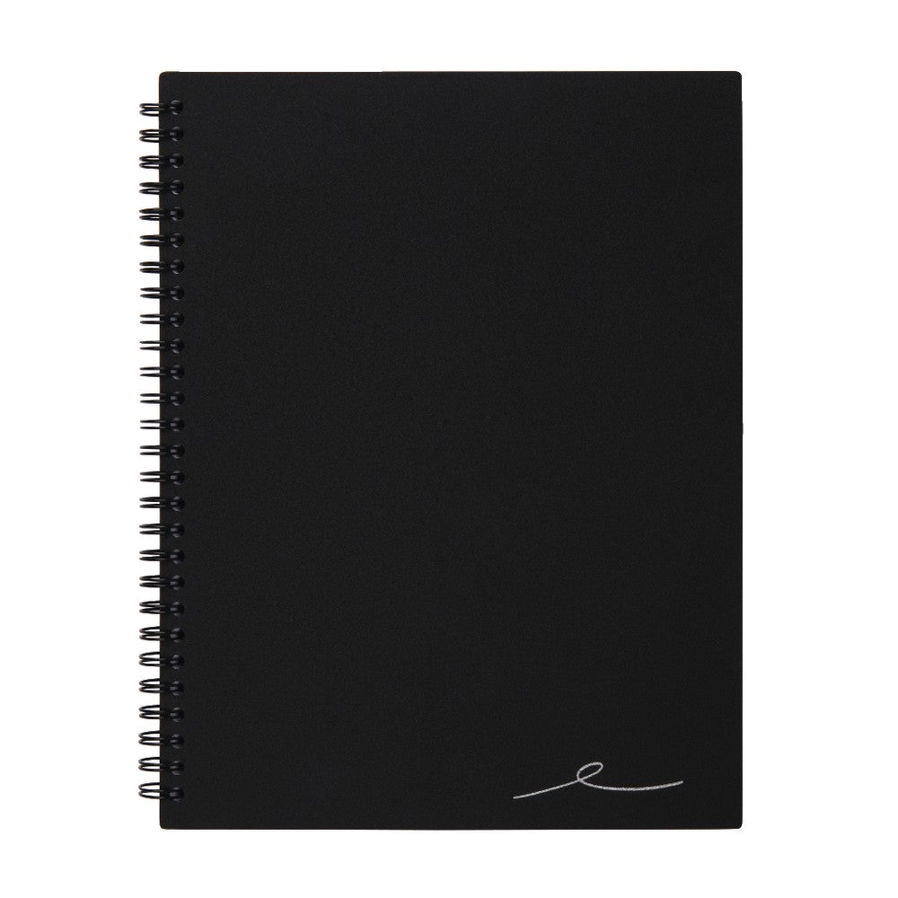 Office Depot Brand Wirebound Business Notebook, 7-1/4in x 9-1/2in, 1 Subject, Narrow Ruled, 80 Sheets, Black