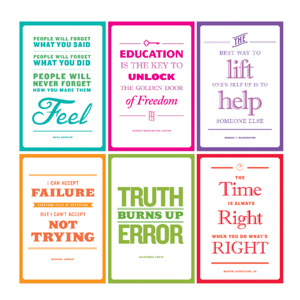 Scholastic Teachers Friend Inspirational African-American Quotes Bulletin Board Set, Grade 3 - 6