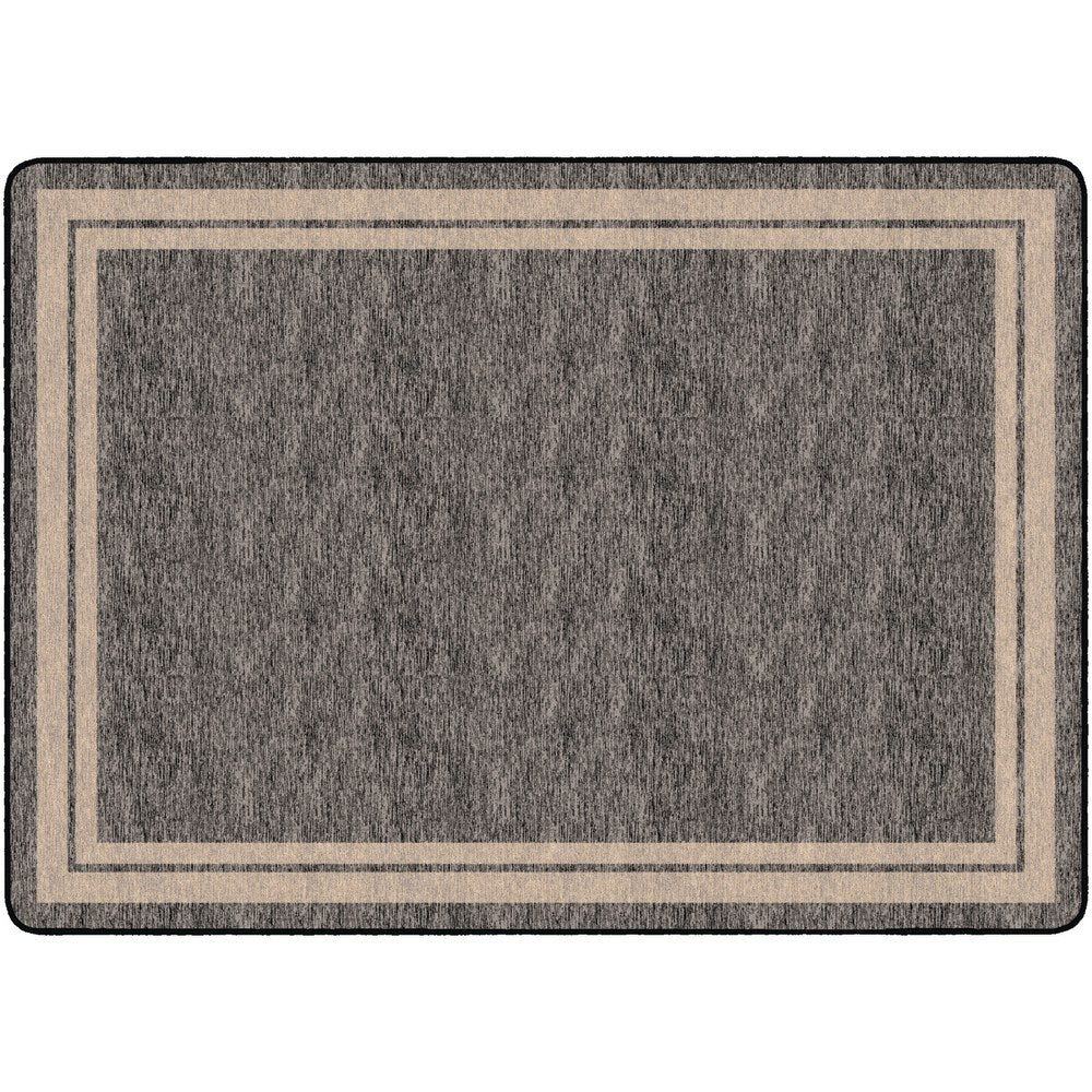 Flagship Carpets Double-Border Rectangular Rug, 72in x 100in, Gray
