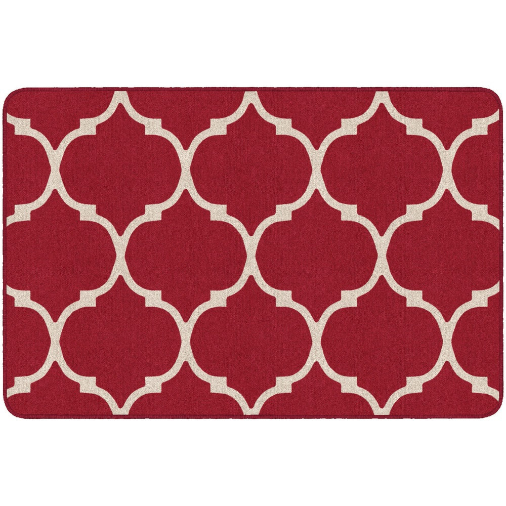 Flagship Carpets Moroccan Trellis Rectangular Rug, 48in x 72in, Red