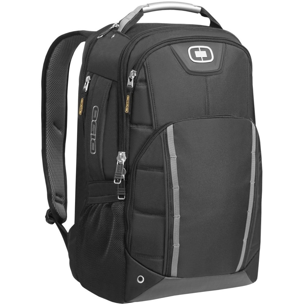 Ogio Axle Carrying Case (Backpack) for 16in to 17in iPad Notebook - Black - Ripstop Body - Checkpoint Friendly - Handle, Shoulder Strap, Hand Strap - 19.3in Height x 13in Width x 9.3in Depth