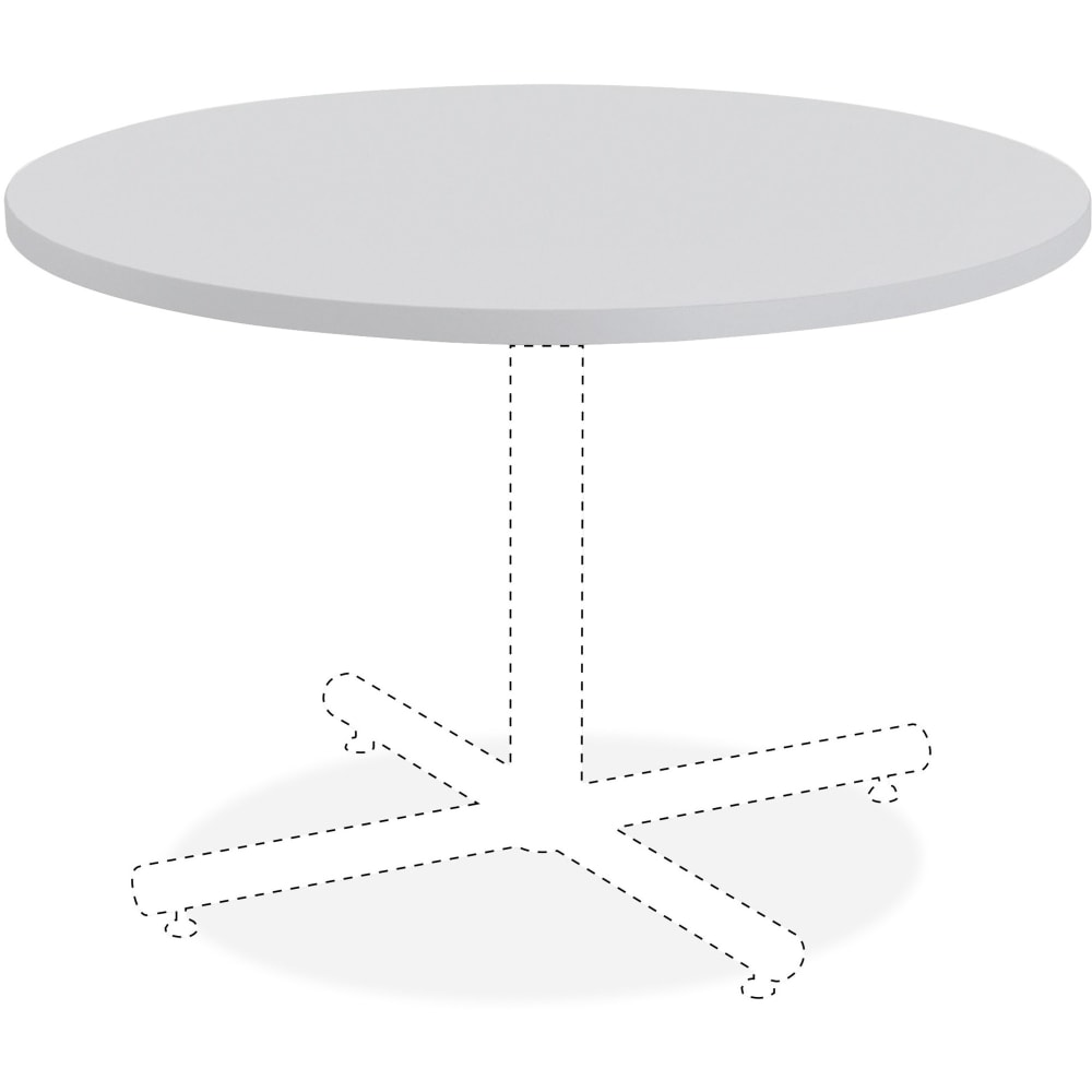 Lorell Hospitality Round Table Top, 42inW, Light Gray