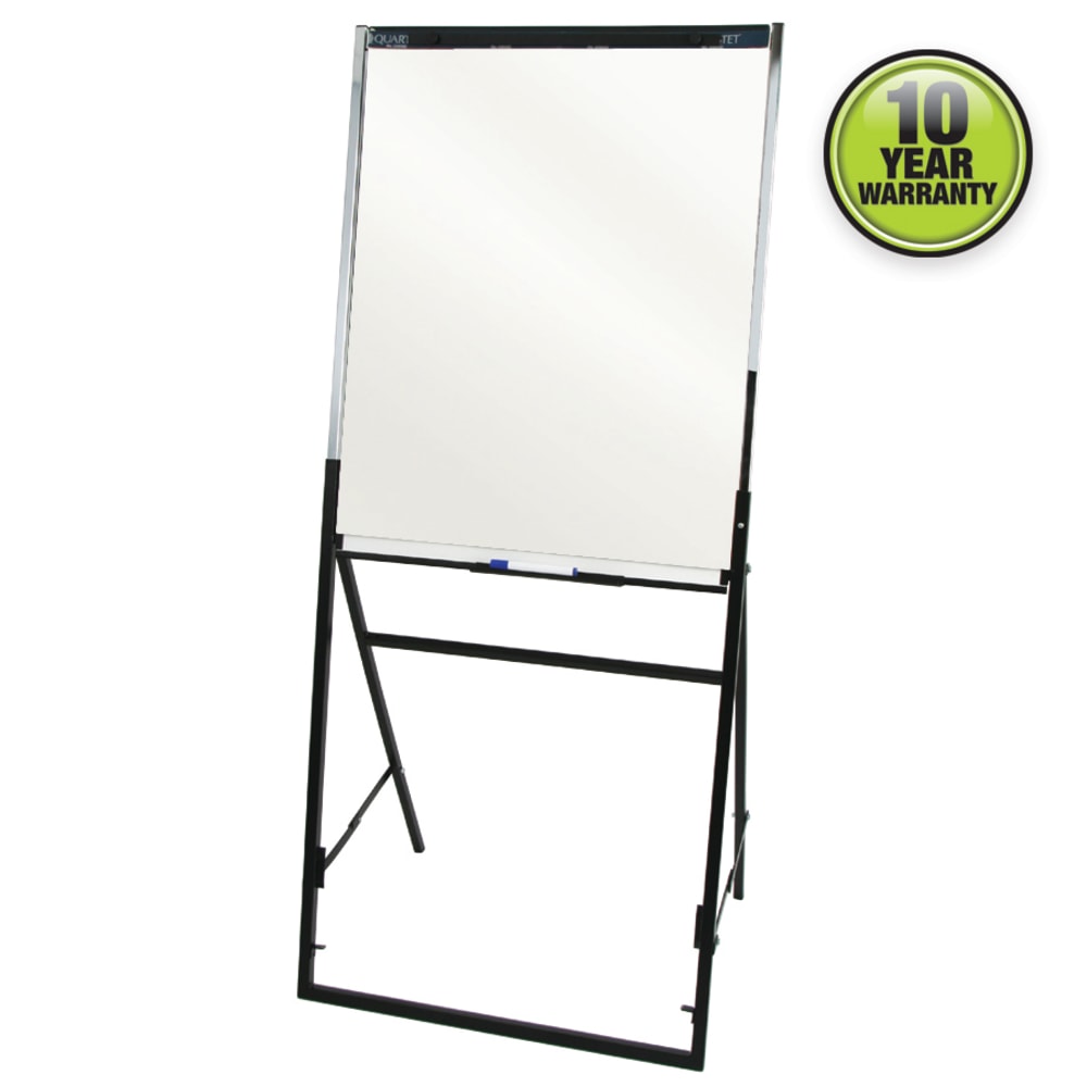 Quartet Futura Non-Magnetic Dry-Erase Whiteboard/Flipchart Easel, 26in x 35in, Steel Frame With Black Finish