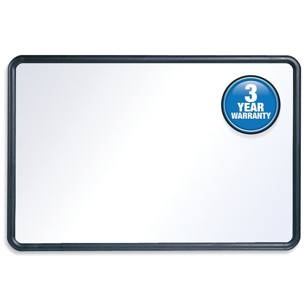 Quartet Melamine Dry-Erase Whiteboard, 24in x 36in, Aluminum Frame With Black Finish